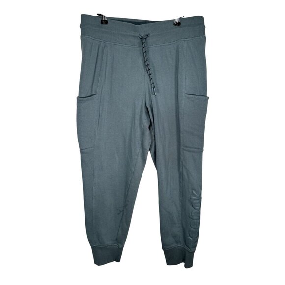 Reebok Womens Super Soft Fleece Gravity Jogger Pants Goblin Blue L - Picture 1 of 4
